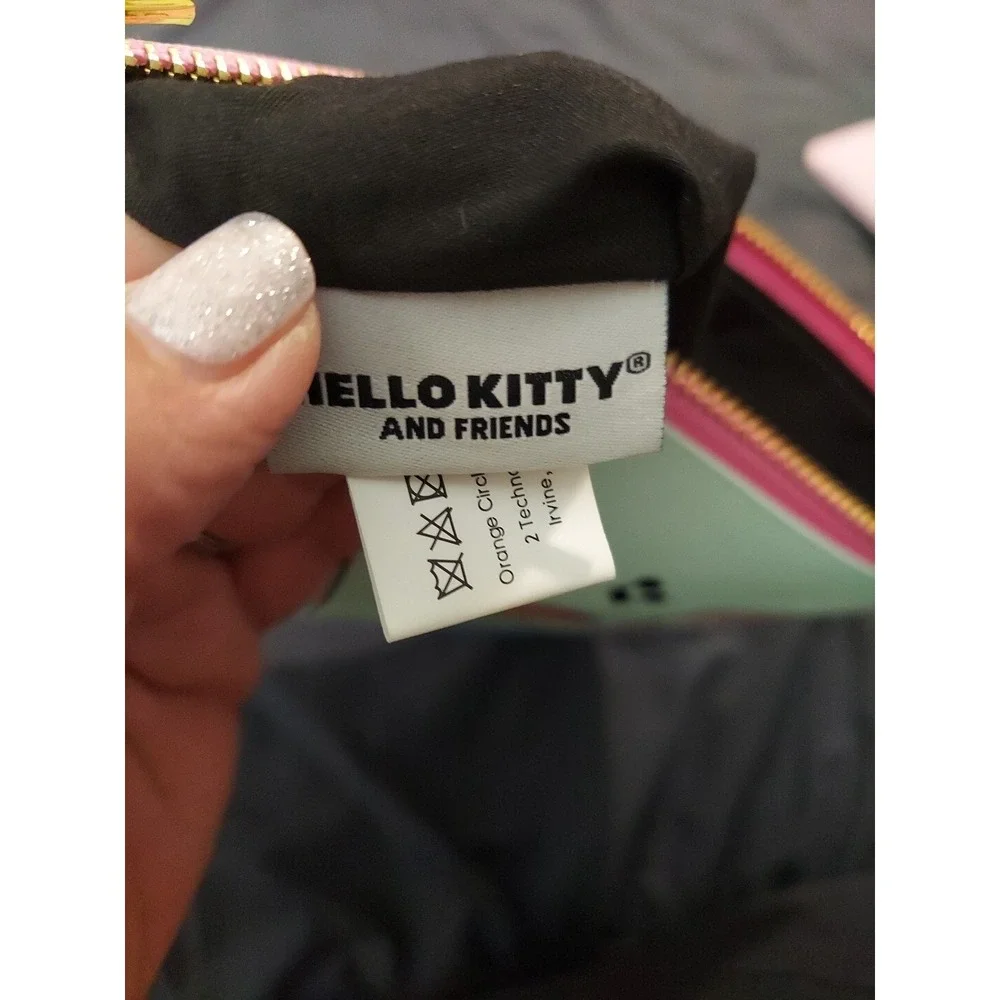 2024 Sanrio Hello Kitty & Friends Large Pink Teal Pencil Pouch‎ Case Zipper NEW